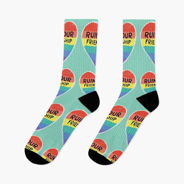 Item preview, Ruin our friendship rainbow color heart tiktok trend designed and sold by ds-4.