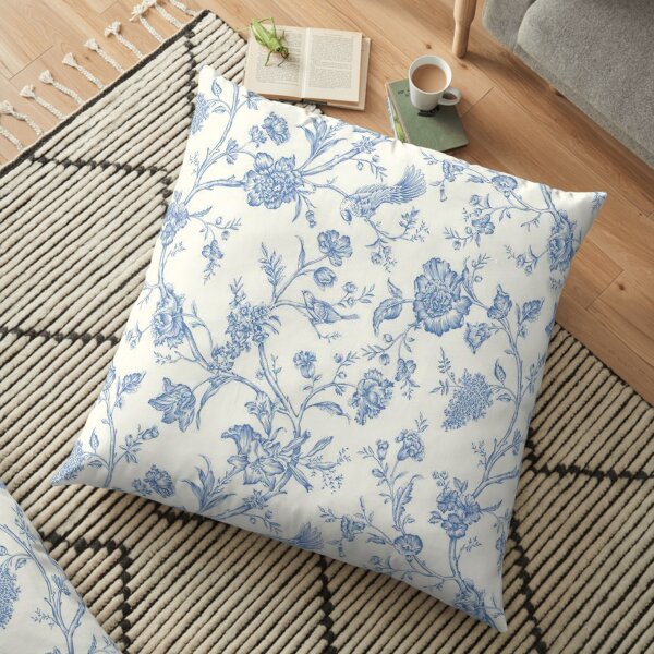Blue Bird Toile Coussin de sol