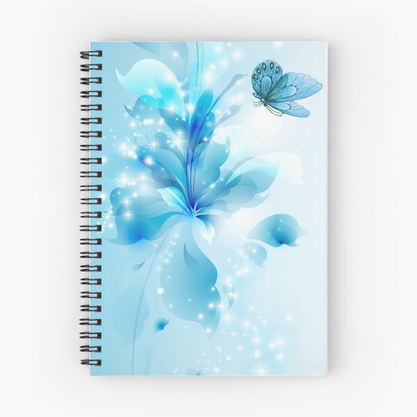 Item preview, Neon Blue Flower & Butterfly designed and sold by ReesDesigns.