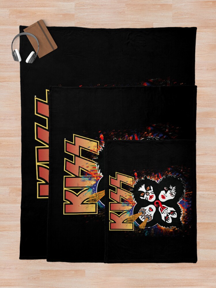 Discover Rock and Roll Over Splash Logo Throw Blanket