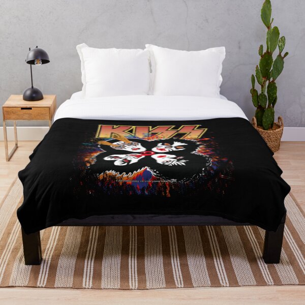 KISS ® the Band - Rock and Roll Over Splash Logo Throw Blanket