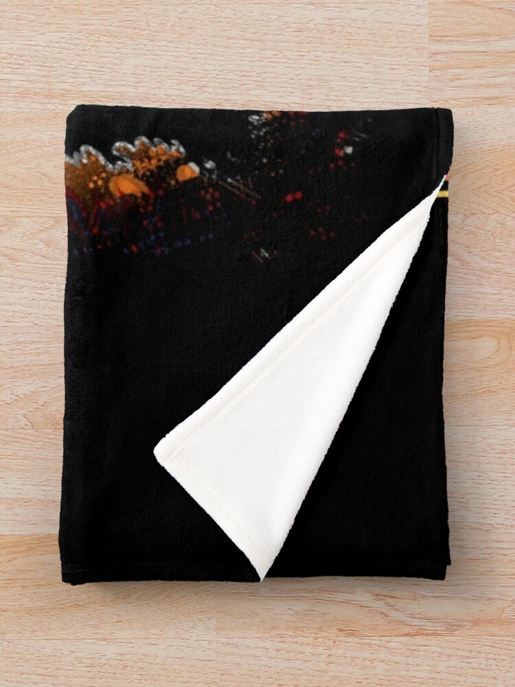 Discover Rock and Roll Over Splash Logo Throw Blanket