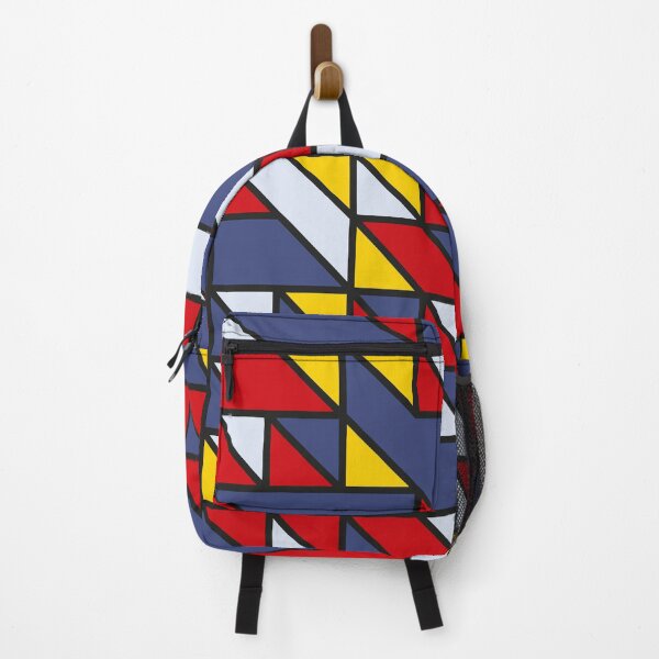 Artikelvorschau, Abstract geometric pattern with triangles in black, blue, red, white and yellow entworfen und verkauft von acidmit.