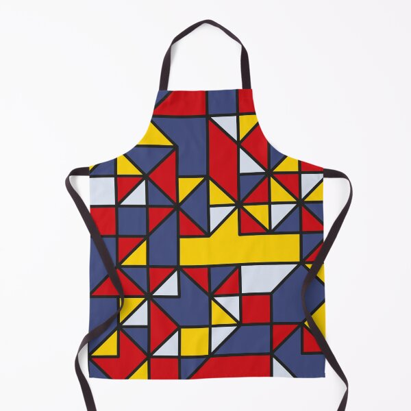 Artikelvorschau, Black, blue, red, white and yellow triangles in abstract geometric pattern entworfen und verkauft von acidmit.