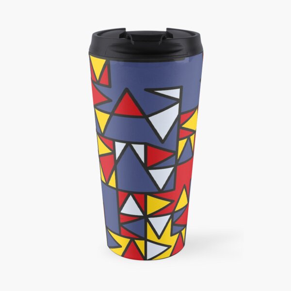 Abstract geometric pattern with multicolor triangles Travel Mug