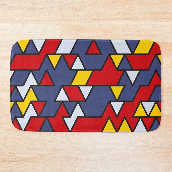 Artikelvorschau, Abstract geometric pattern with red, yellow, blue and white triangles entworfen und verkauft von acidmit.