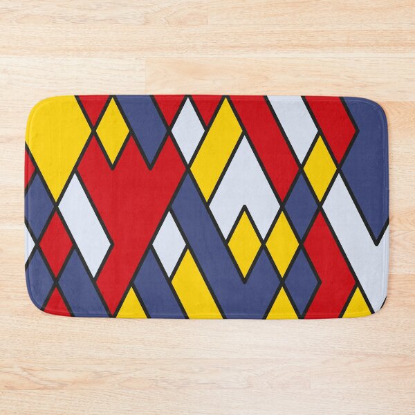 Artikelvorschau, Abstract geometric pattern with red, yellow, blue and white rhombuses entworfen und verkauft von acidmit.