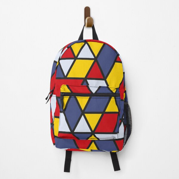 Artikelvorschau, Geometric abstract pattern with red, yellow, blue and white triangles entworfen und verkauft von acidmit.