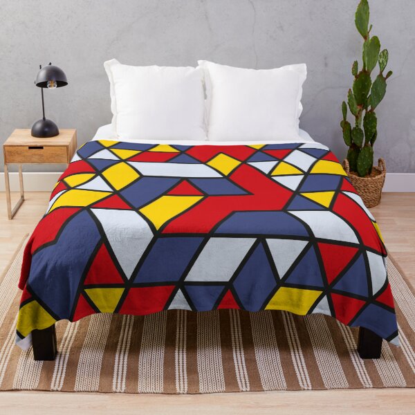 Artikelvorschau, Geometric abstract pattern with red, yellow, blue and white triangles entworfen und verkauft von acidmit.