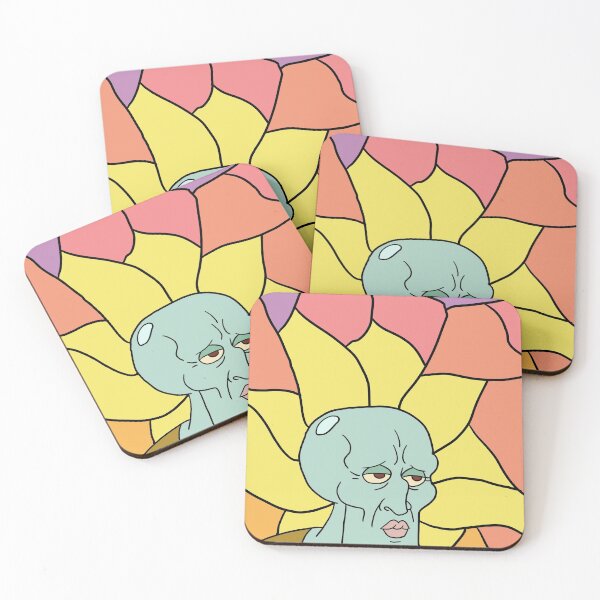 Item preview, Handsome squidward stained glass  designed and sold by laneyzany.