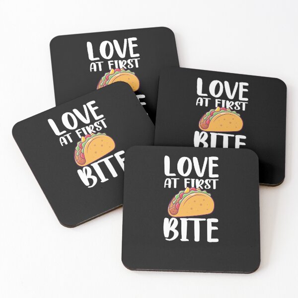 Artikelvorschau, Love At First Bite Taco Gift Funny Mexican Food entworfen und verkauft von GikaDesigns.