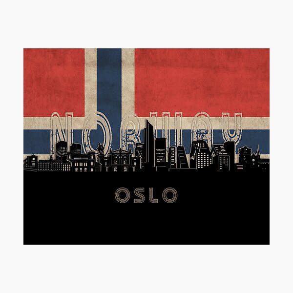 Item preview, oslo skyline flag designed and sold by BekimART2.