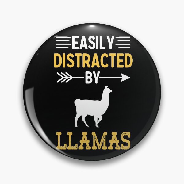 Item preview, Easily Distracted By Llamas - Funny Llama Lover Gift designed and sold by TeeDesignsStore.