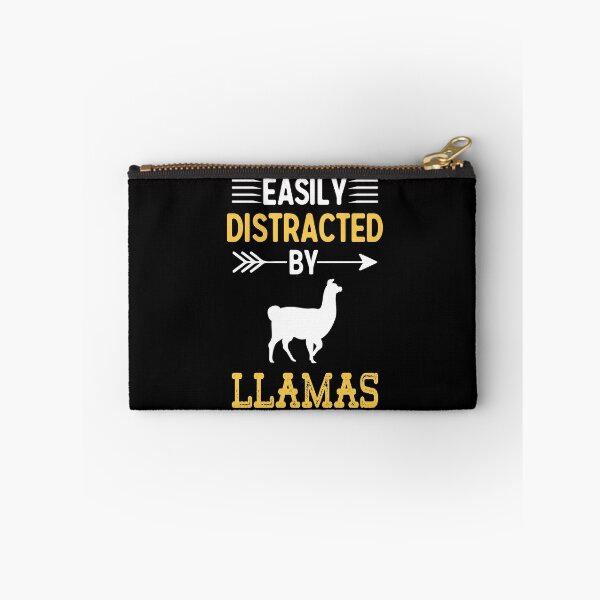 Item preview, Easily Distracted By Llamas - Funny Llama Lover Gift designed and sold by TeeDesignsStore.