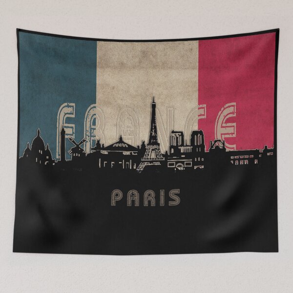 Item preview, paris skyline flag designed and sold by BekimART2.