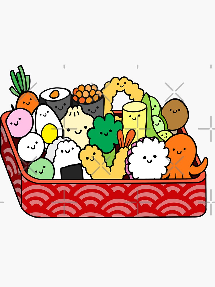 Kawaii Bento Box Sticker for Sale by Adronia