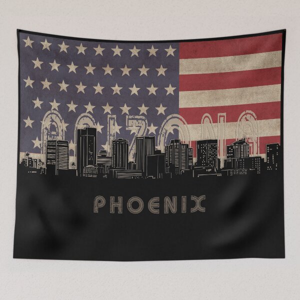 Item preview, phoenix skyline flag designed and sold by BekimART2.