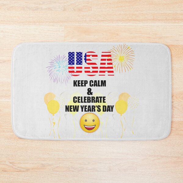 Item preview, USA Keep Calm & Celebrate New Year Day | USA Edition designed and sold by BestBash.
