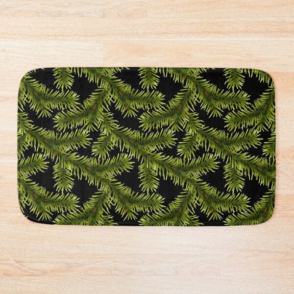 Item preview, Evergreen Branches Pattern - Black designed and sold by Kraina.