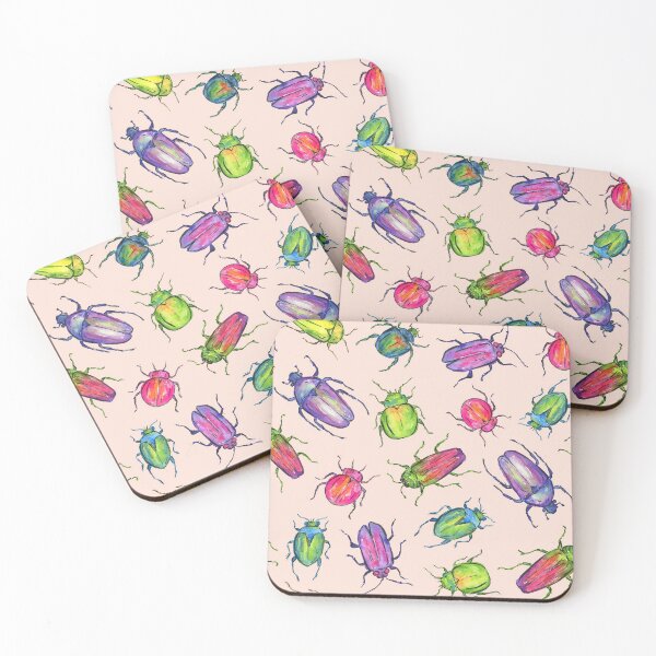 Item preview, Brightly Colored Watercolor Beetles designed and sold by Laura Jane Kirton.