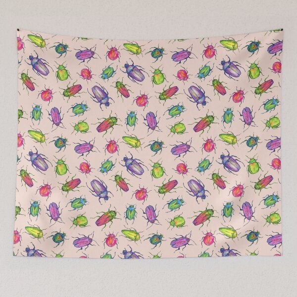 Item preview, Brightly Colored Watercolor Beetles designed and sold by Laura Jane Kirton.