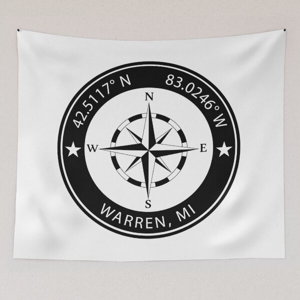 Item preview, Warren, Michigan Geographical Coordinates designed and sold by TeeOhGraphics.