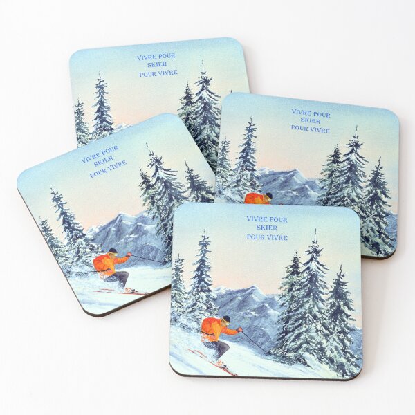 Item preview, VIVRE POUR SKIER POUR VIVRE - Skiing The clear Leader with French banner designed and sold by William Holkham.