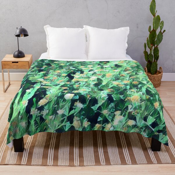 Item preview, Green and yellow floral field Colorama collection designed and sold by Joie-et-Poesie.