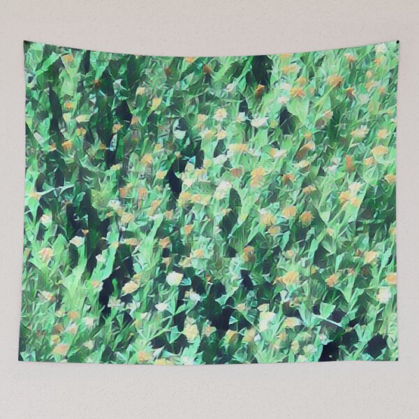 Item preview, Green and yellow floral field Colorama collection designed and sold by Joie-et-Poesie.