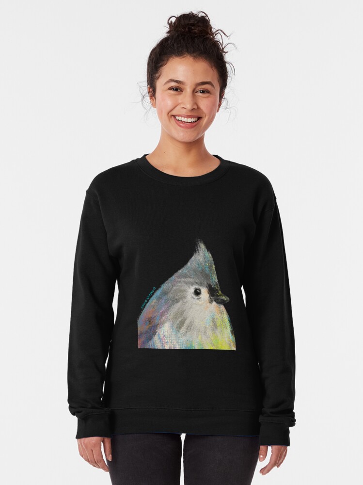 Alternate view of Tufted Titmouse Bird Pullover Sweatshirt