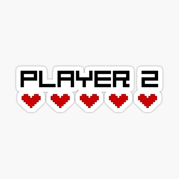 Player 2 Sticker for Sale by toodystark