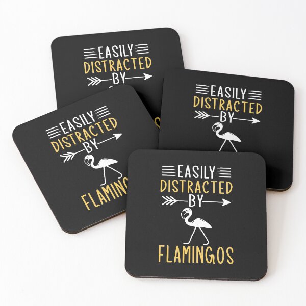 Item preview, Easily Distracted By Flamingos - Funny Flamingo Lover Gift designed and sold by TeeDesignsStore.