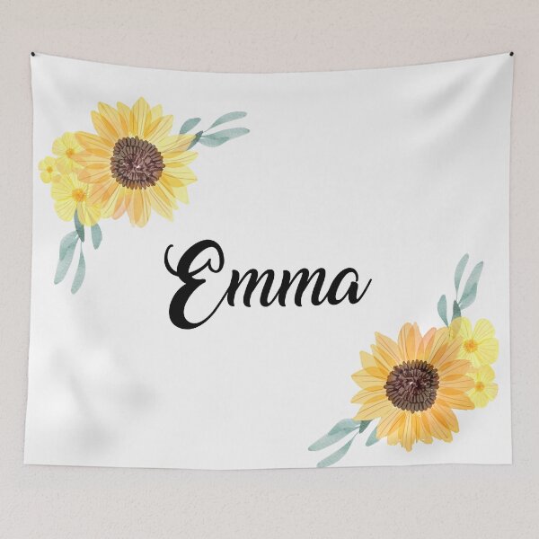 Artikelvorschau, Nenne Emma mit Sonnenblumen entworfen und verkauft von Just  Names.