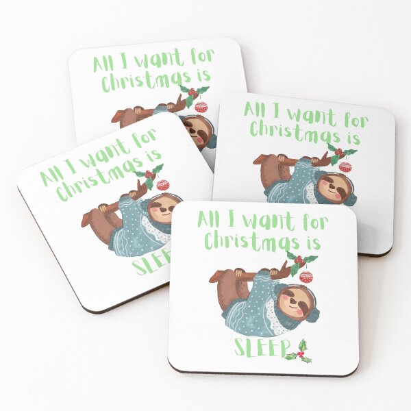 Item preview, All I want for christmas is SLEEP Green letters designed and sold by Jesseika75.
