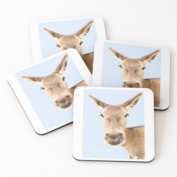 Item preview, Cute Deer Face Photograph, Pastel Blue designed and sold by Koalaslifestyle.
