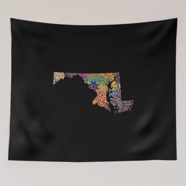 Item preview, Maryland United States of America Mandala Map  designed and sold by labatchino10.