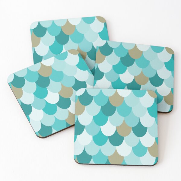 Item preview, Teal and Gold Mermaid Scales designed and sold by drxgonfly.