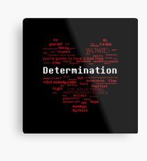 Undertale Word Heart Metal Print