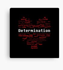 Undertale Word Heart Canvas Print