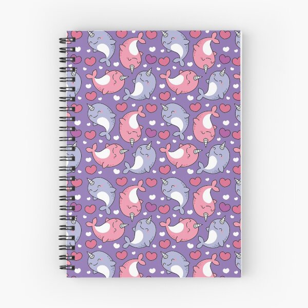 Item preview, Cute Narwhal Pattern - Pink and Purple Hearts designed and sold by toddsimpson.