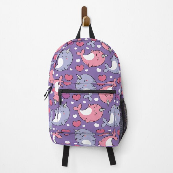 Item preview, Cute Narwhal Pattern - Pink and Purple Hearts designed and sold by toddsimpson.