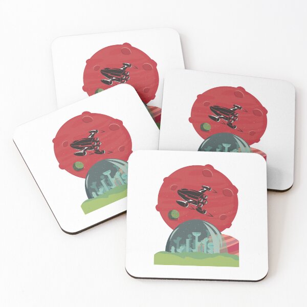 Item preview, City on Mars Red Black Space Ship designed and sold by kyds.