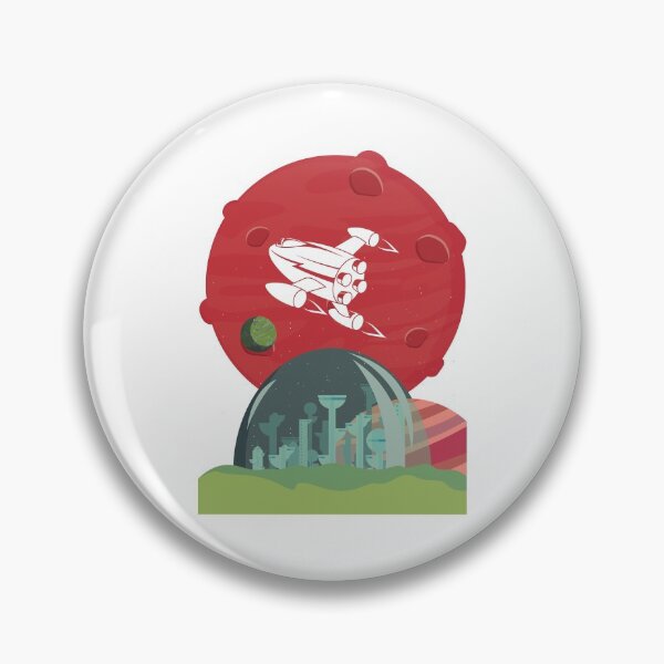 Item preview, City on Mars Red White Space Ship designed and sold by kyds.