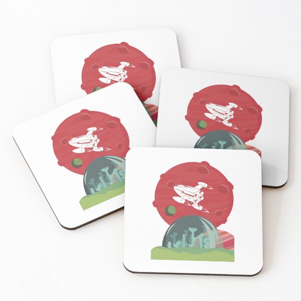 Item preview, City on Mars Red White Space Ship designed and sold by kyds.