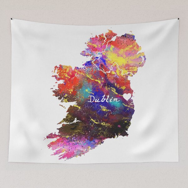 Item preview, Dublin heart on map  Quote Art Design Inspiratio designed and sold by vividpixelusa.