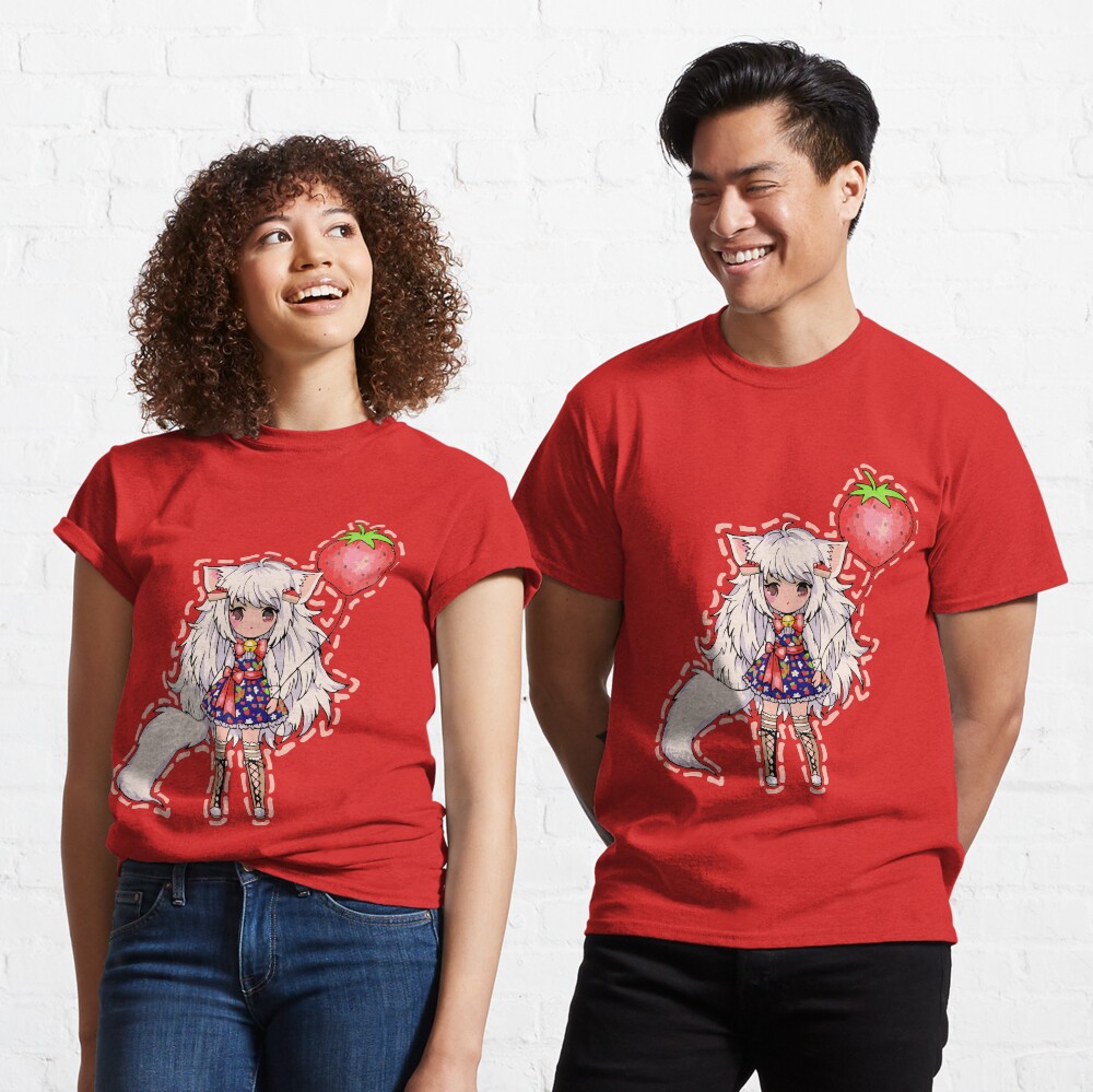 Niña gata tierna Camiseta clásica