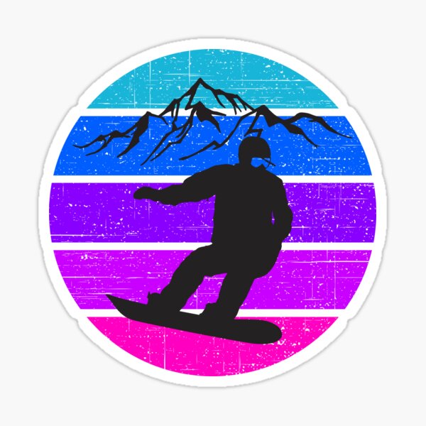 Snowboarding, great gift for snowboard lovers Sticker