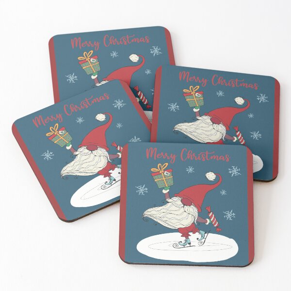 Item preview, Happy santa skating greeting card designed and sold by marina63.