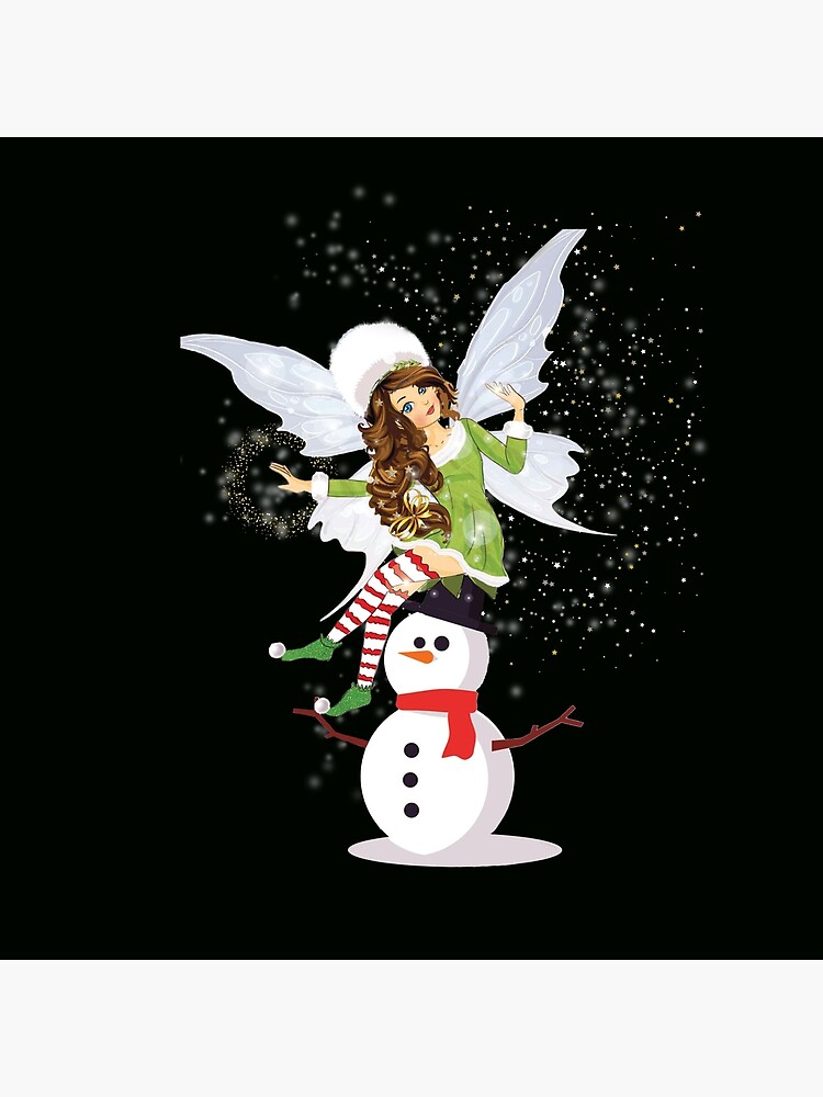 Thumbnail 2 of 2, Tote Bag, Fairy Merry And the Magical Snowman™ designed and sold by TeelieTurner.