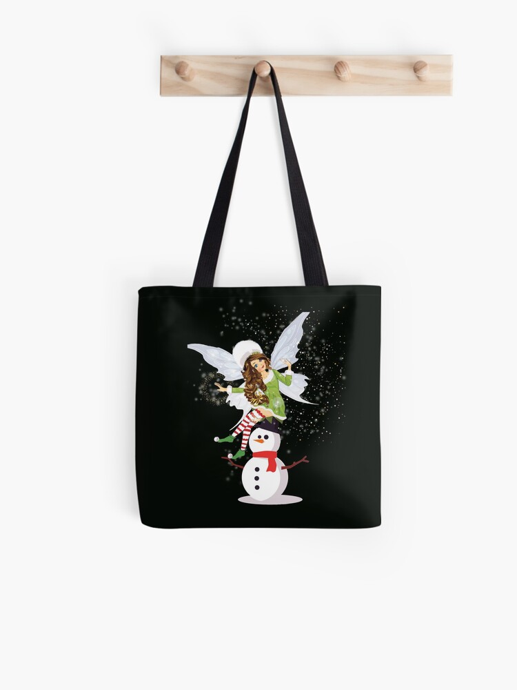 Thumbnail 1 of 2, Tote Bag, Fairy Merry And the Magical Snowman™ designed and sold by TeelieTurner.